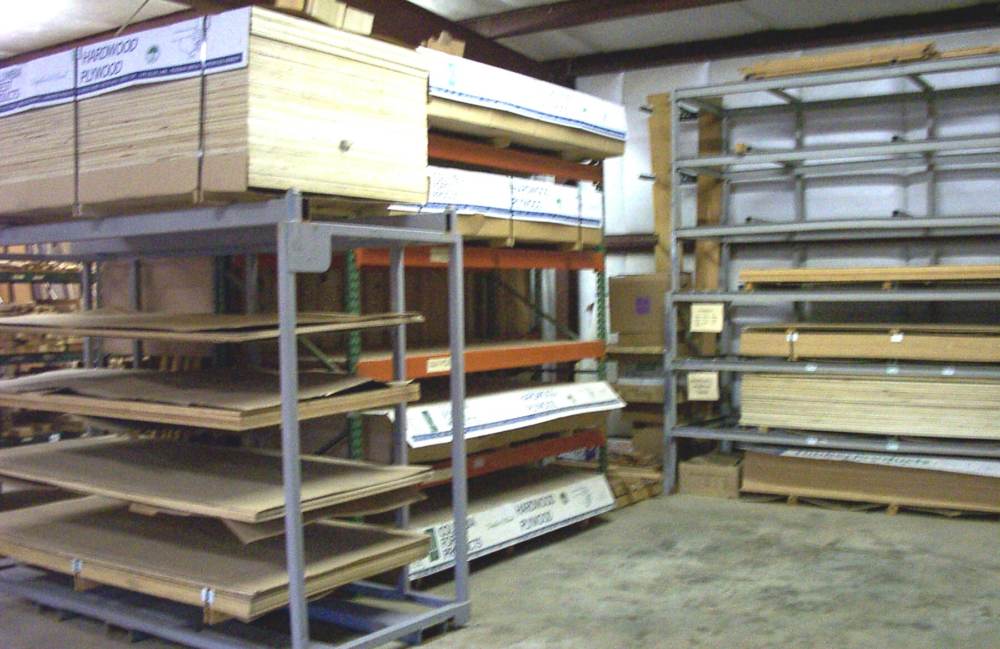 Hardwood Center warehouse plywood inventory